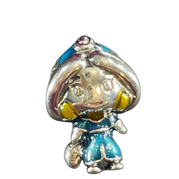 Disney Jasmine Bead Charm Aladdin Princess Sterling Silver Bracelet Pendant - Picture 1 of 12